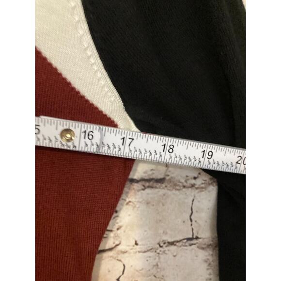 Jessica Howard Sweater Dress Womens Large Rust Colorblock Stretch Long Sleeve - Picture 7 of 12